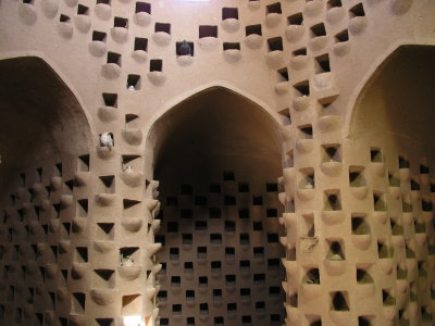 The inside of the pigeon house