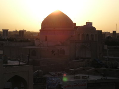 The sunset in the old city of Yazd