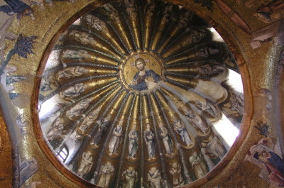 ドームのモザイク画：カーリエ博物館（聖コーラ修道院）