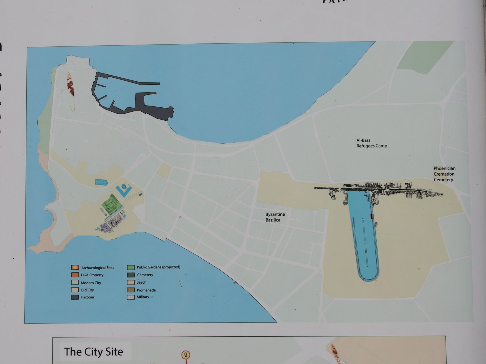 ティール（スール）の遺跡配置図｜The site plan of Tyre(Sur)